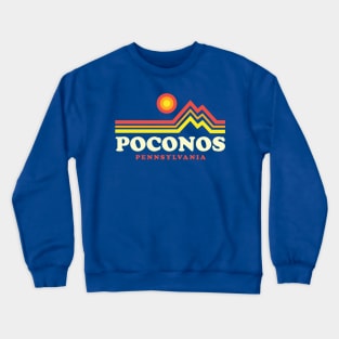 Pocono Mountains Retro Pennsylvania Crewneck Sweatshirt